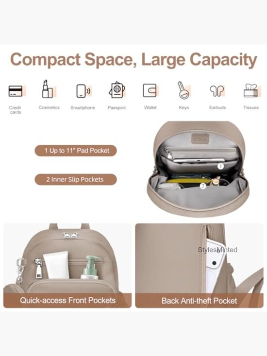 Mini Backpack Anti Theft Waterproof Lightweight Puffer Travel Backpack Purse main image 5
